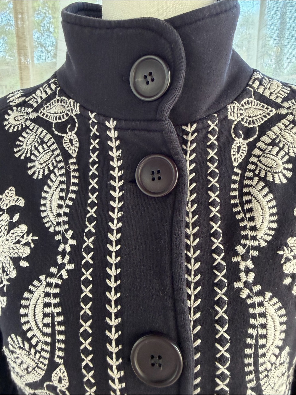Johnny Was Embroidered Black Women's Coat XS - Picture 4 of 16